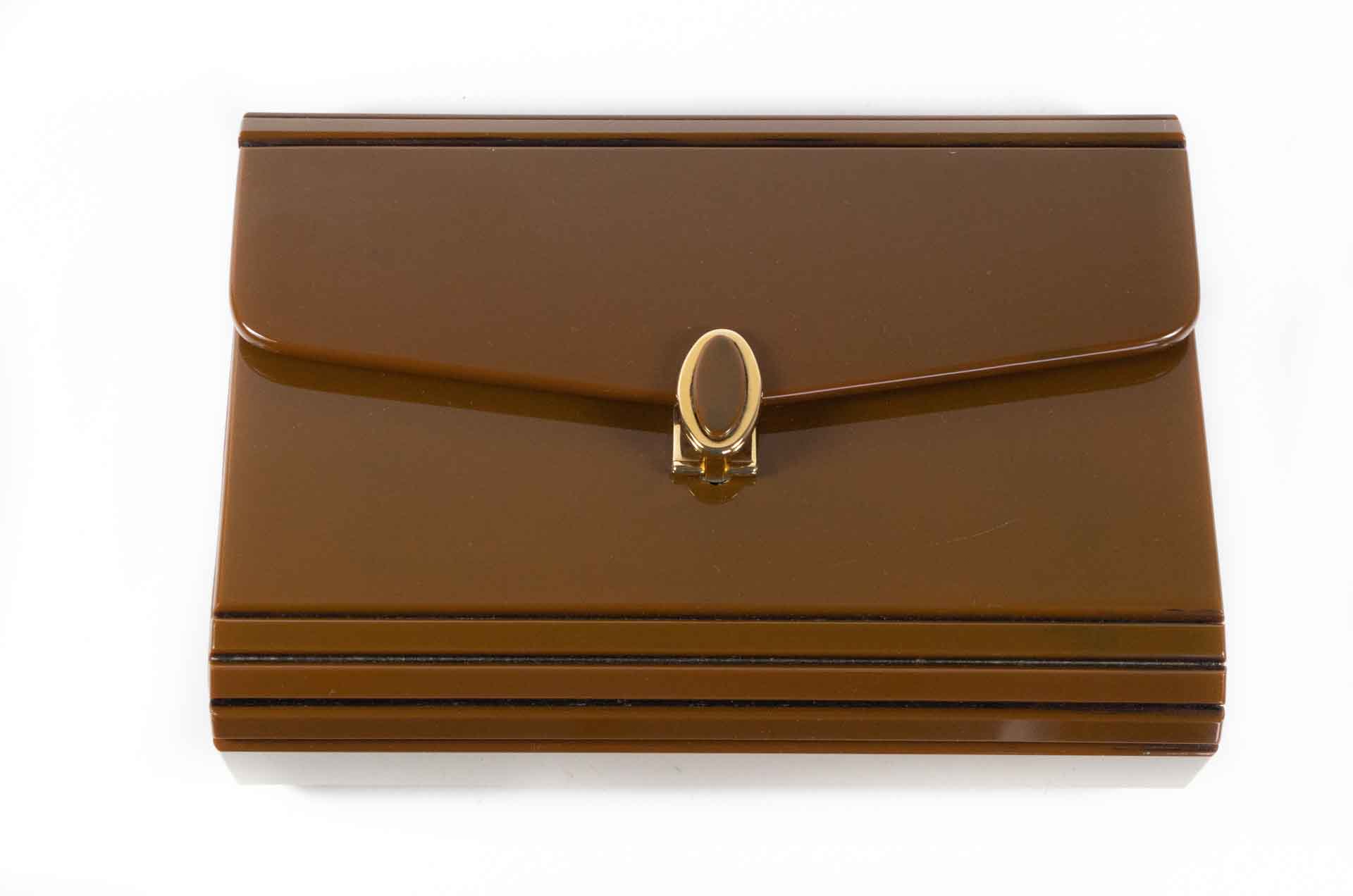 borsa lucite marrone 
